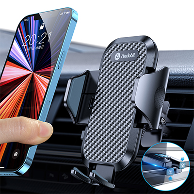【2022年改良型/最強の安定感】 Andobil スマホホルダー 車 エアコン吹き出し口 車 スマホスタンド 取付簡単 クリップ [高品質] 車載ホルダー 片手操作 手帳型ケース対応 車載スマホホルダー 360度調整可能 スマホ ホルダー 車載 エアコン iPhone SE 第2/第3世代/13/13 Pro/13 Pro Max/13 Mini/iPhone 12 Xperia AQUOS Samsung OPPOなど4-7インチ全機種対応 日本語説明書付き 4年安心保証