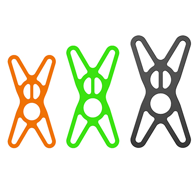 Andobil 自転車 スマホホルダー 用 シリコンバンド 3枚セット【しっかりと固定】 4-7インチのスマホに適用 自転車 すまほほるだー シリコンバンド 緑 オレンジ 黒 3色